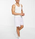 New Look Relaxed Fit Pull On Shorts With Pintuck In Lilac-purple