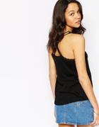 Esprit Crochet Strap Detail Top - 001 Black