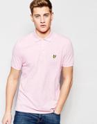 Lyle & Scott Polo Shirt With Eagle Logo In Pink Marl - Pink Marl