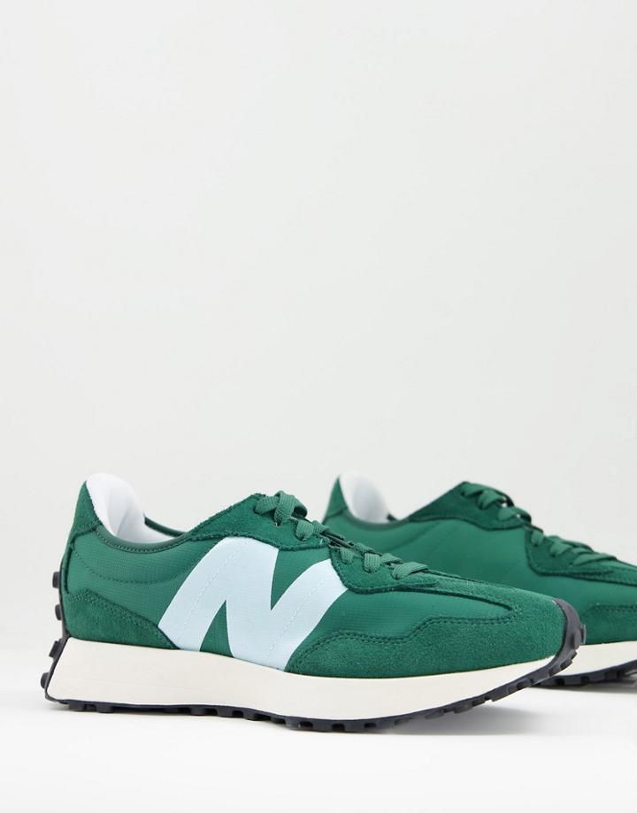 New Balance 327 Sneakers In Green And White