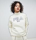 Fila High Neck Sweatshirt With Front Logo - White