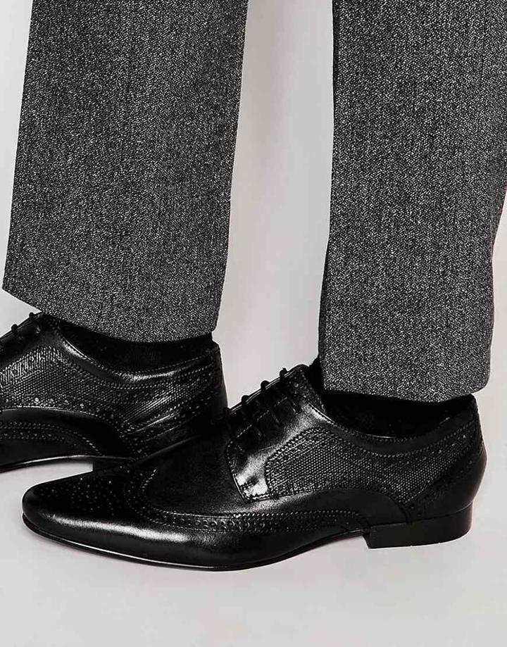 Kurt Geiger Bassie Derby Brogue Shoe - Black