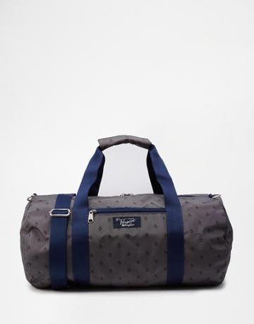 Original Penguin Duffle Bag With All Over Print - Gray