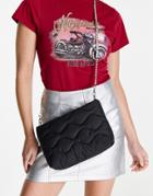 Topshop Quilted Clutch In Black