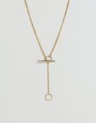 Asos Toggle Chain Necklace - Gold