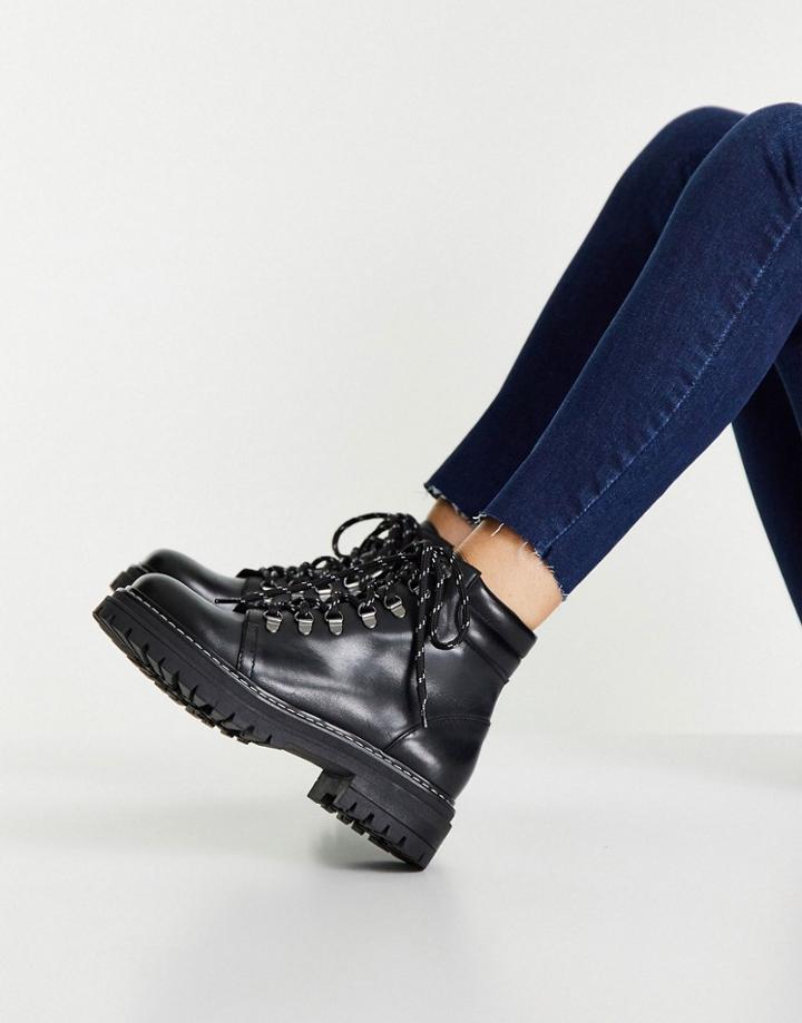 Whistles Amber Lace Up Boots In Black