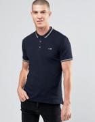 Armani Jeans Polo Shirt With Tipping In Slim Stretch Fit Black - Black
