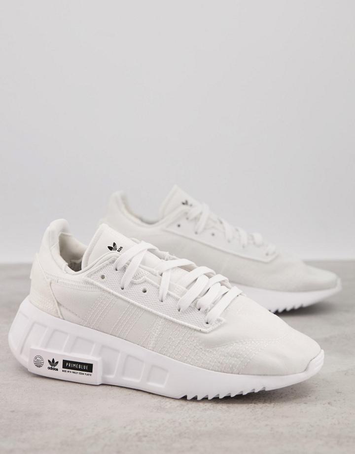 Adidas Originals Geodiver Sneakers In Triple White