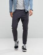 Dr Denim Diggler Tapered Chino With Turn Up - Gray