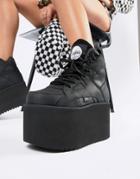 Buffalo London Classic Extreme Flatform Sneakers In Black