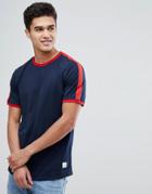 Only & Sons Ringer T-shirt With Arm Stripe - Navy