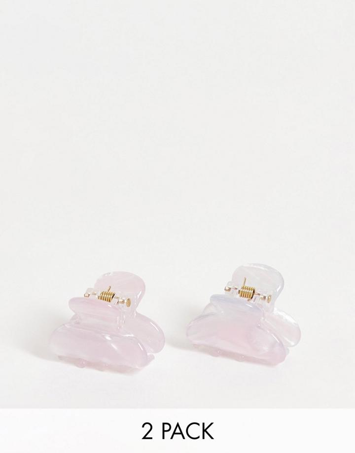 Pieces 2 Pack Hair Sharks In Pink & Blue Marble-multi