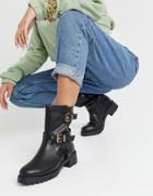 Asos Design Asha Pull On Trucker Boots In Black