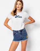 Rollas Nice Ringer T-shirt - White