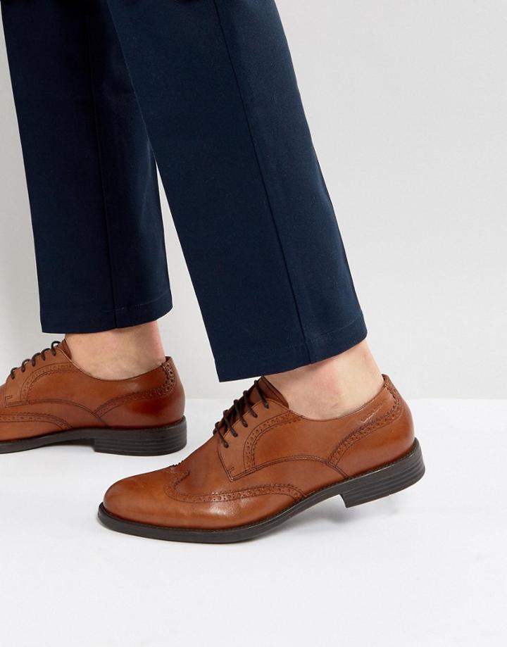 Vagabond Salvatore Leather Brogue Derby Shoes - Tan