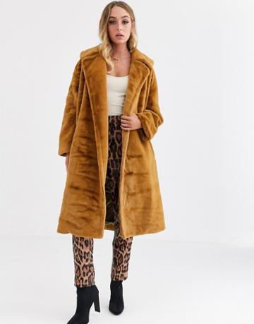 Jayley Longline Faux Fur Coat