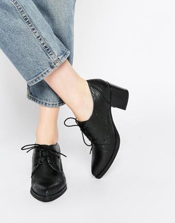 Bronx Cobra Effect Mid Heeled Shoes - Black