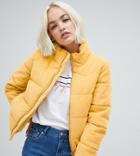 Pull & Bear Corduroy Padded Jacket In Yellow - Yellow