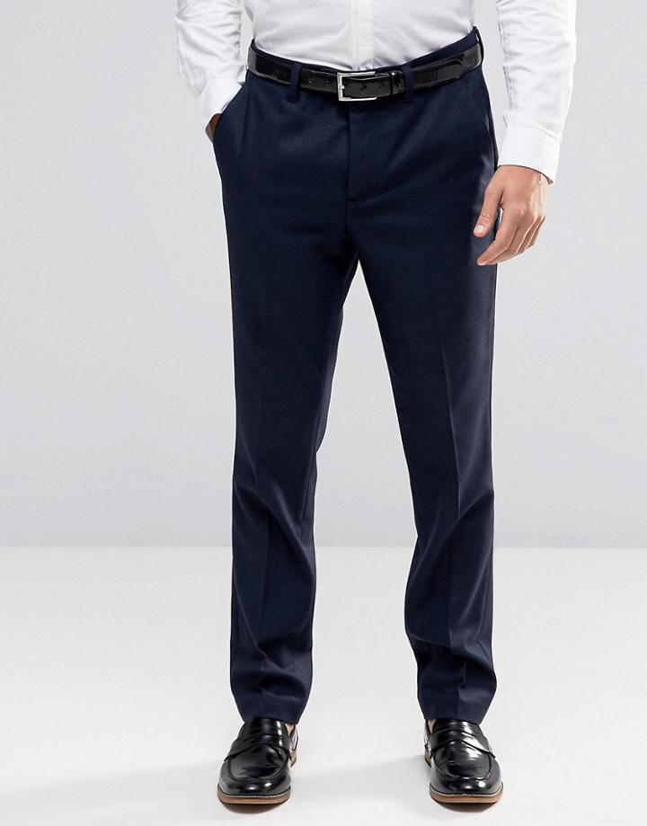 Ted Baker Smart Slim Wool Pant - Navy