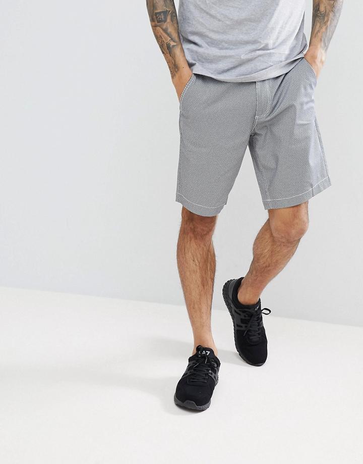 Armani Exchange Micro Pattern Shorts In Navy - Navy