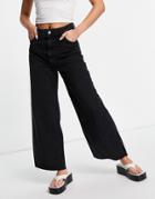 Mango Straight Leg Jeans In Black