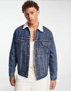 Levi's Vintage Fit Sherpa Denim Jacket In Blue
