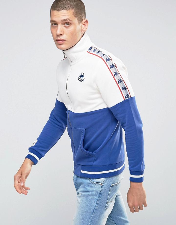 Kappa Track Jacket With Contrast Panels - Blue