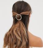 Orelia Exclusive Shell Open Circle Hair Clip - Gold