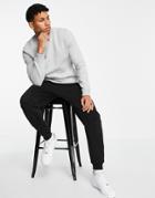 River Island Basic Crew Sweatshirt In Gray Heather