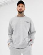 Boohooman Sweatshirt With Aw18 Label In Gray - Gray