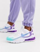 Nike Blue And Purple Air Max 270 React Sneakers-pink