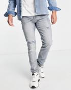River Island Relaxed Skinny Jeans In Blue-black