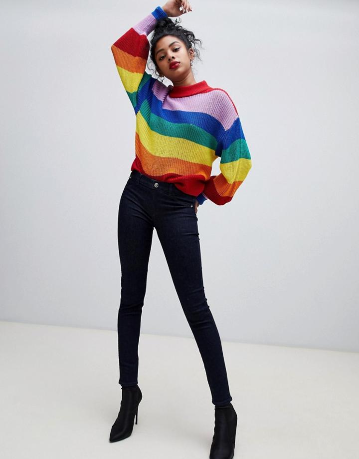 Love Moschino Mid Rise Indigo Skinny Jeans - Navy