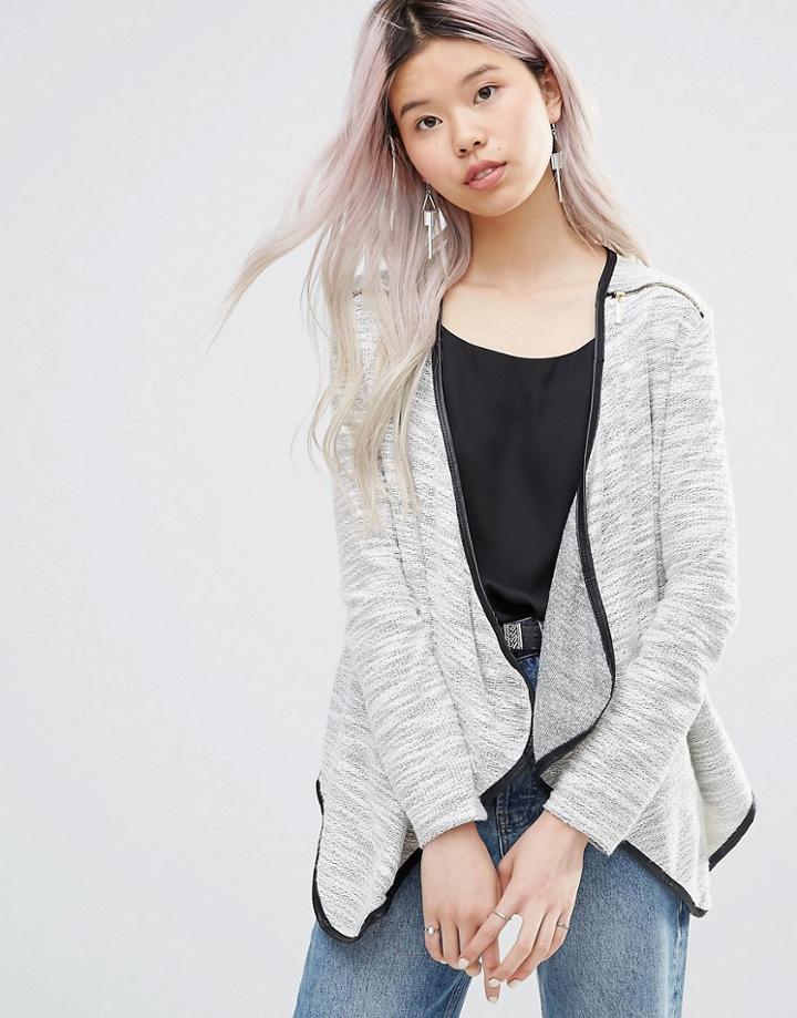 Wal G Jacket With Zip Details - Black
