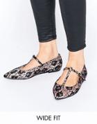 Asos Long Life Wide Fit Pointed Ballet Flats - Multi
