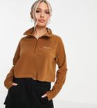 Columbia Glacial Cropped Ii Fleece In Brown Exclusive At Asos