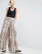 Asos White Crushed Velvet Pant - Gray