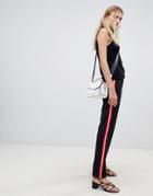 Pieces Julia Side Stripe Pants-black