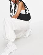 Weekday Cornelia Organic Cotton Cargo Pants In White