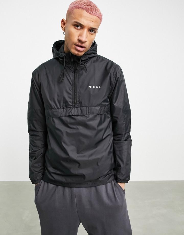 Nicce Cora Half Zip Lightweight Jacket In Black