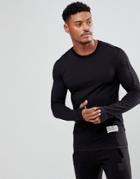 Religion Long Sleeve Muscle T-shirt With Thumb Hole - Black