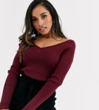 Fashion Union Petite Off Shoulder Sli Fit Sweater