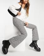 Miss Selfridge Jacquard Pants In Brown