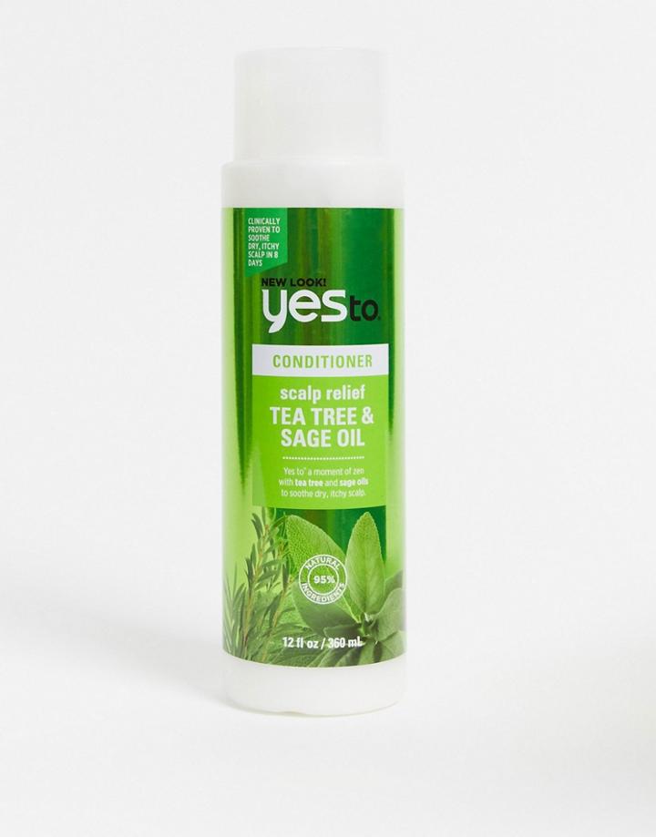 Yes To Naturals Tea Tree Scalp Relief Conditioner 360ml-clear