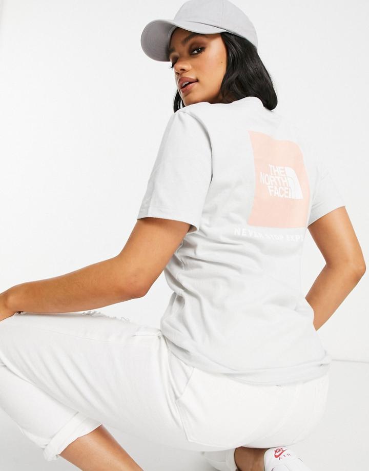 The North Face Box Nse T-shirt In Gray-grey
