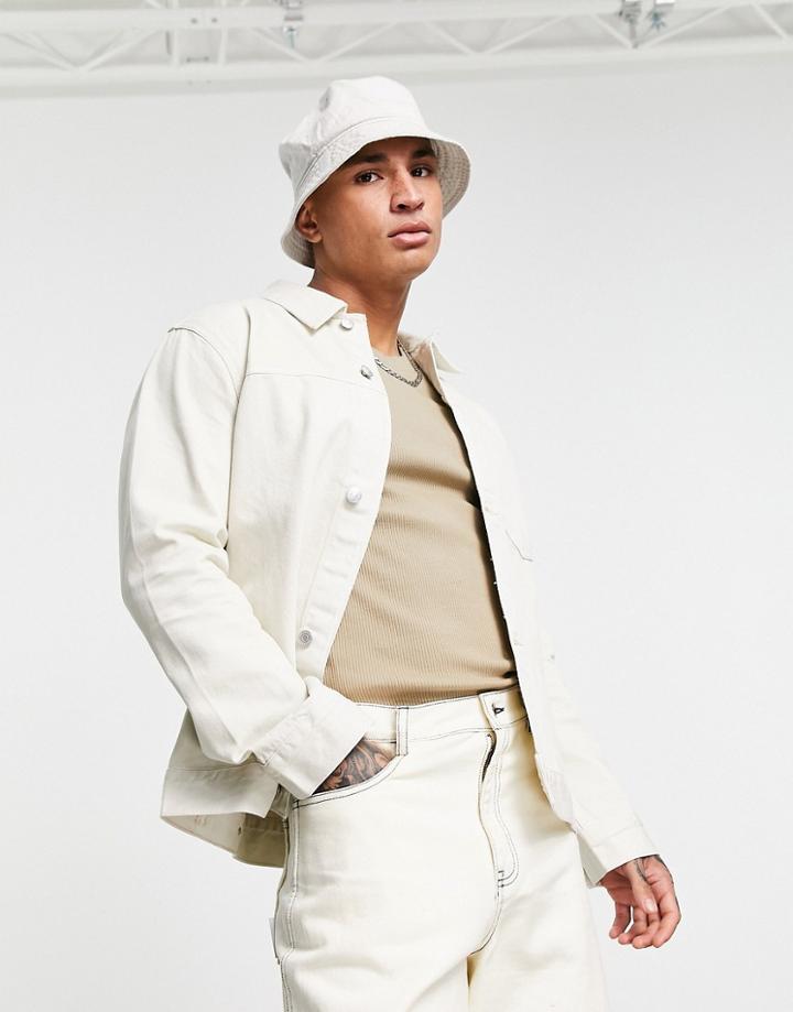 Weekday Kore Denim Jacket In Ecru-neutral