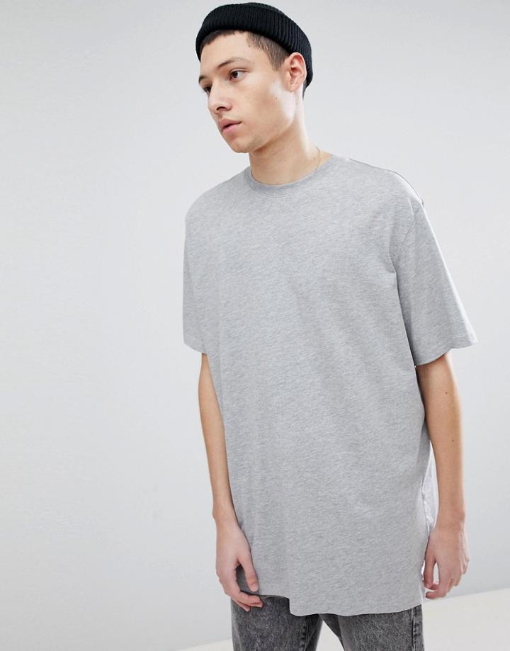Weekday Lille Long T-shirt - Gray