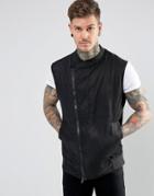 Religion Vest With Fleece Lining - Black