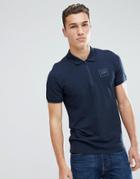 Jack & Jones Core Polo Shirt With Zip Neck - Navy