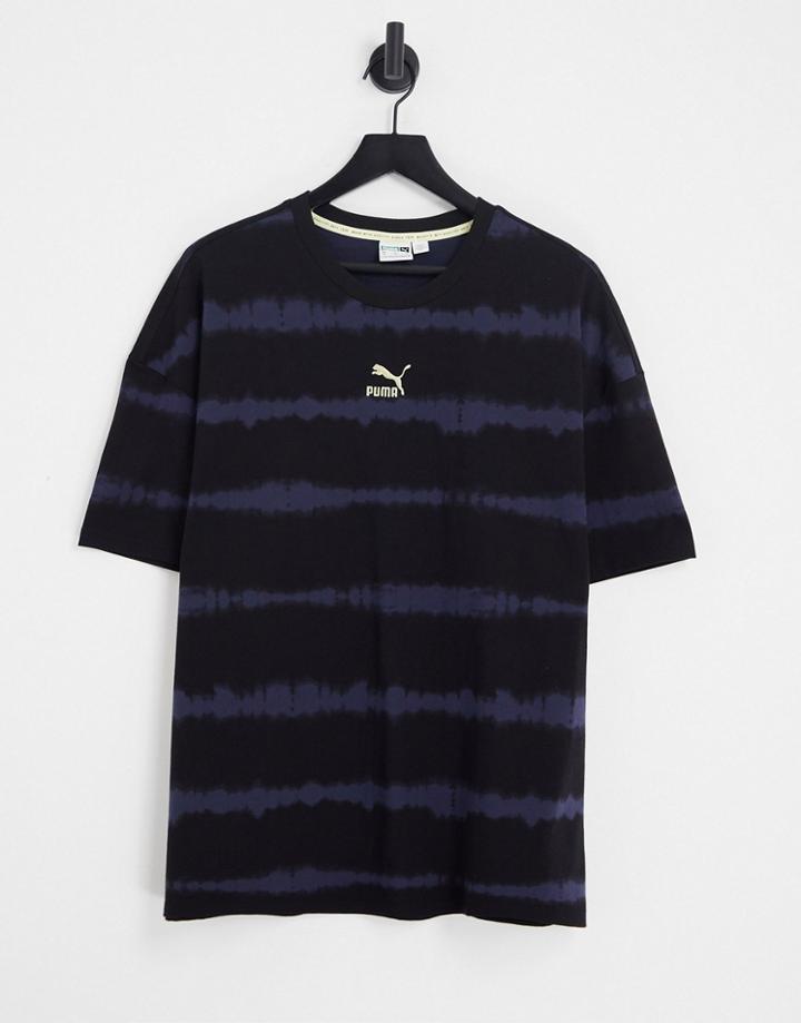 Puma Tie Dye T-shirt In Black